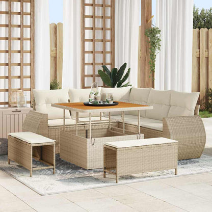 Set Divano da Giardino 8 pcs Beige polyrattan - homemem39