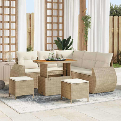 Set Divano da Giardino 8 pcs Beige polyrattan - homemem39