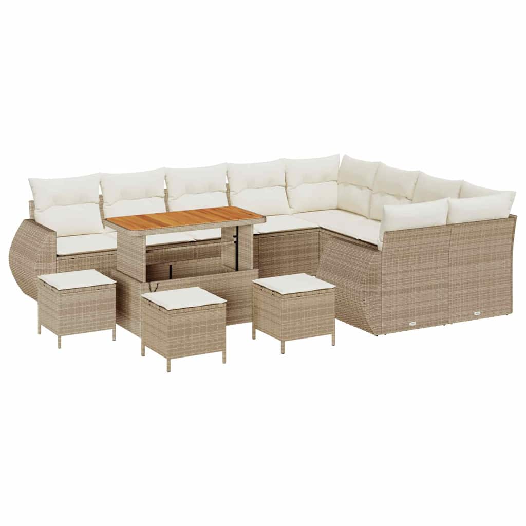 Set Divano da Giardino 13 pcs Beige polyrattan - homemem39