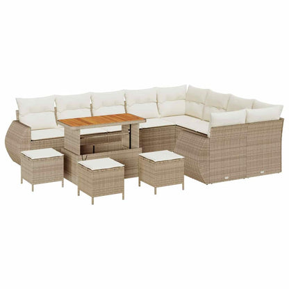 Set Divano da Giardino 13 pcs Beige polyrattan - homemem39