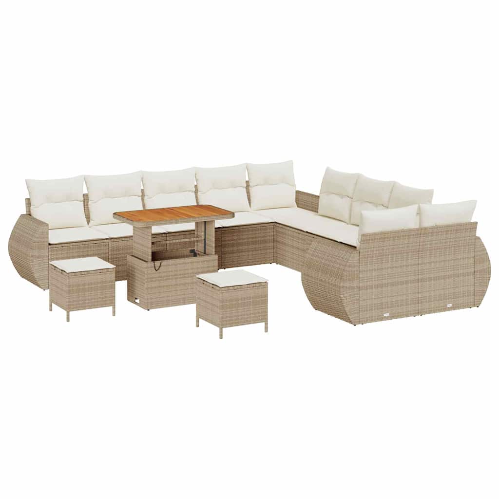 Set Divano da Giardino 13 pcs Beige polyrattan - homemem39