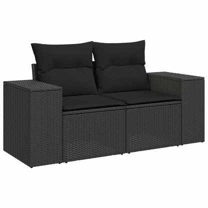 Set Divano da Giardino 10 pz Nero polyrattan | homemem39