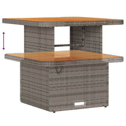 Set Divano da Giardino con cuscino 11 pcs Grigio polyrattan