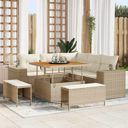 Set Divano da Giardino 8 pcs Beige polyrattan - homemem39