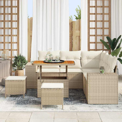 Set Divano da Giardino 8 pcs Beige polyrattan - homemem39
