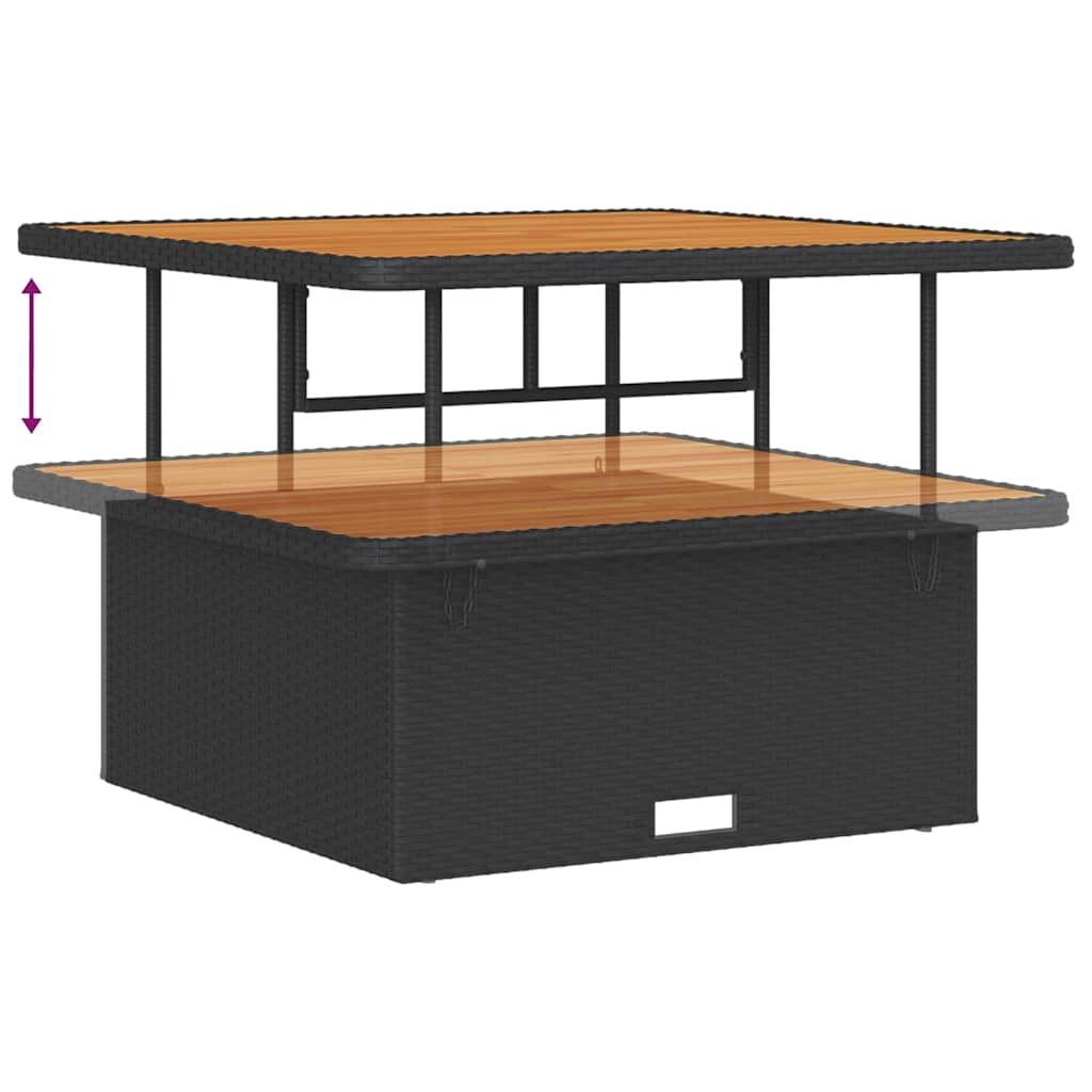 Set Divano da Giardino 9 pcs Nero polyrattan - homemem39