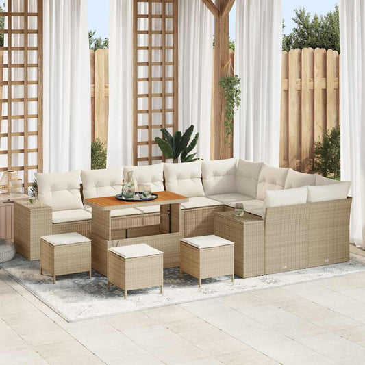 Set Divano da Giardino 13 pcs Beige polyrattan - homemem39