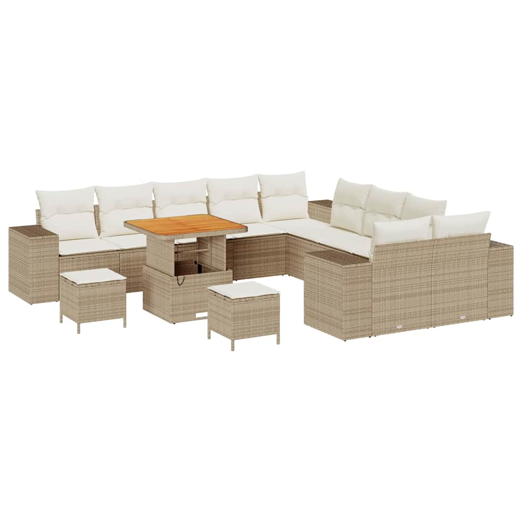 Set Divano da Giardino 13 pcs Beige polyrattan - homemem39
