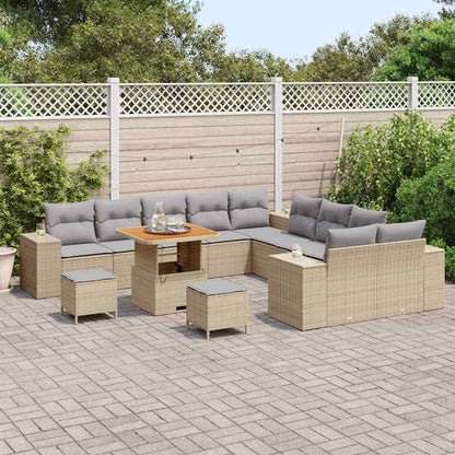 Set Divano da Giardino 13 pcs Beige polyrattan - homemem39