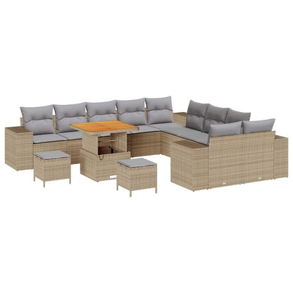 Set Divano da Giardino 13 pcs Beige polyrattan - homemem39