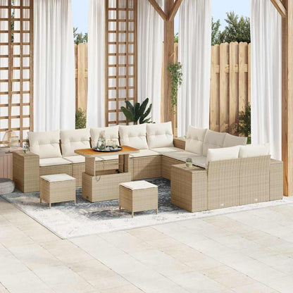 Set Divano da Giardino 13 pcs Beige polyrattan - homemem39