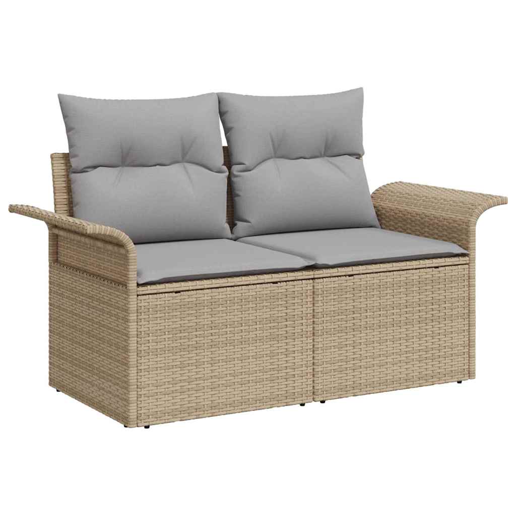Set Divano da Giardino 8 pcs Beige polyrattan