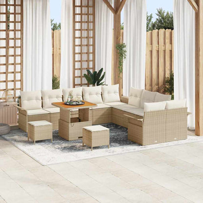 Set Divano da Giardino 13 pcs Beige polyrattan - homemem39