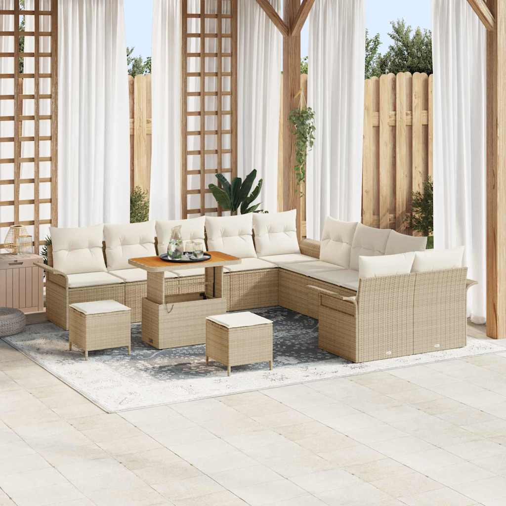 Set Divano da Giardino 13 pcs Beige polyrattan - homemem39