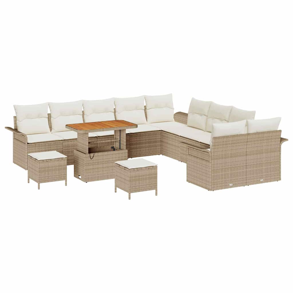 Set Divano da Giardino 13 pcs Beige polyrattan - homemem39