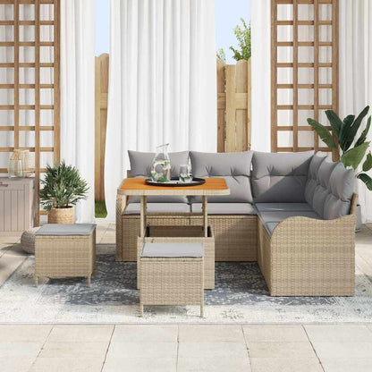 Set Divano da Giardino 8 pcs Beige polyrattan - homemem39