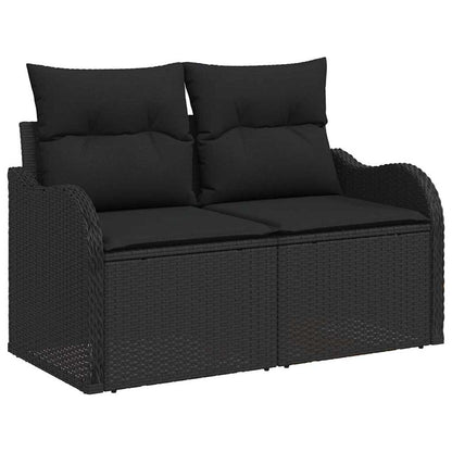 Set Divano da Giardino 13 pcs Nero polyrattan - homemem39
