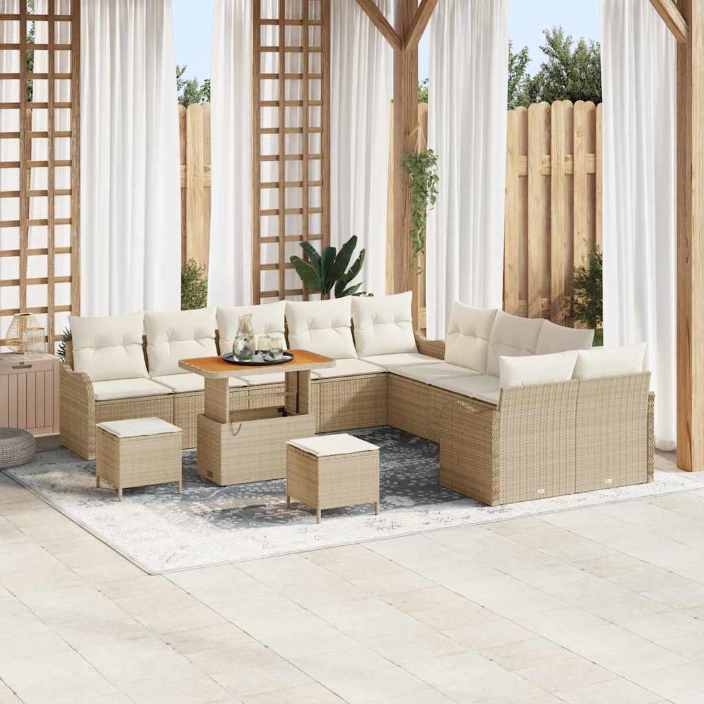 Set Divano da Giardino 13 pcs Beige polyrattan - homemem39