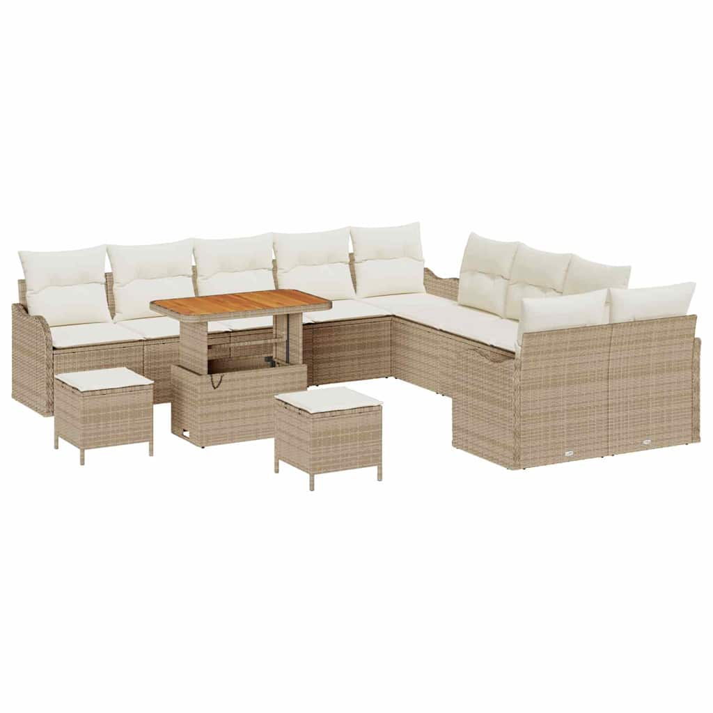 Set Divano da Giardino 13 pcs Beige polyrattan - homemem39