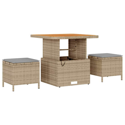 Set Divano da Giardino 12 pcs Beige Poly Rattan - homemem39