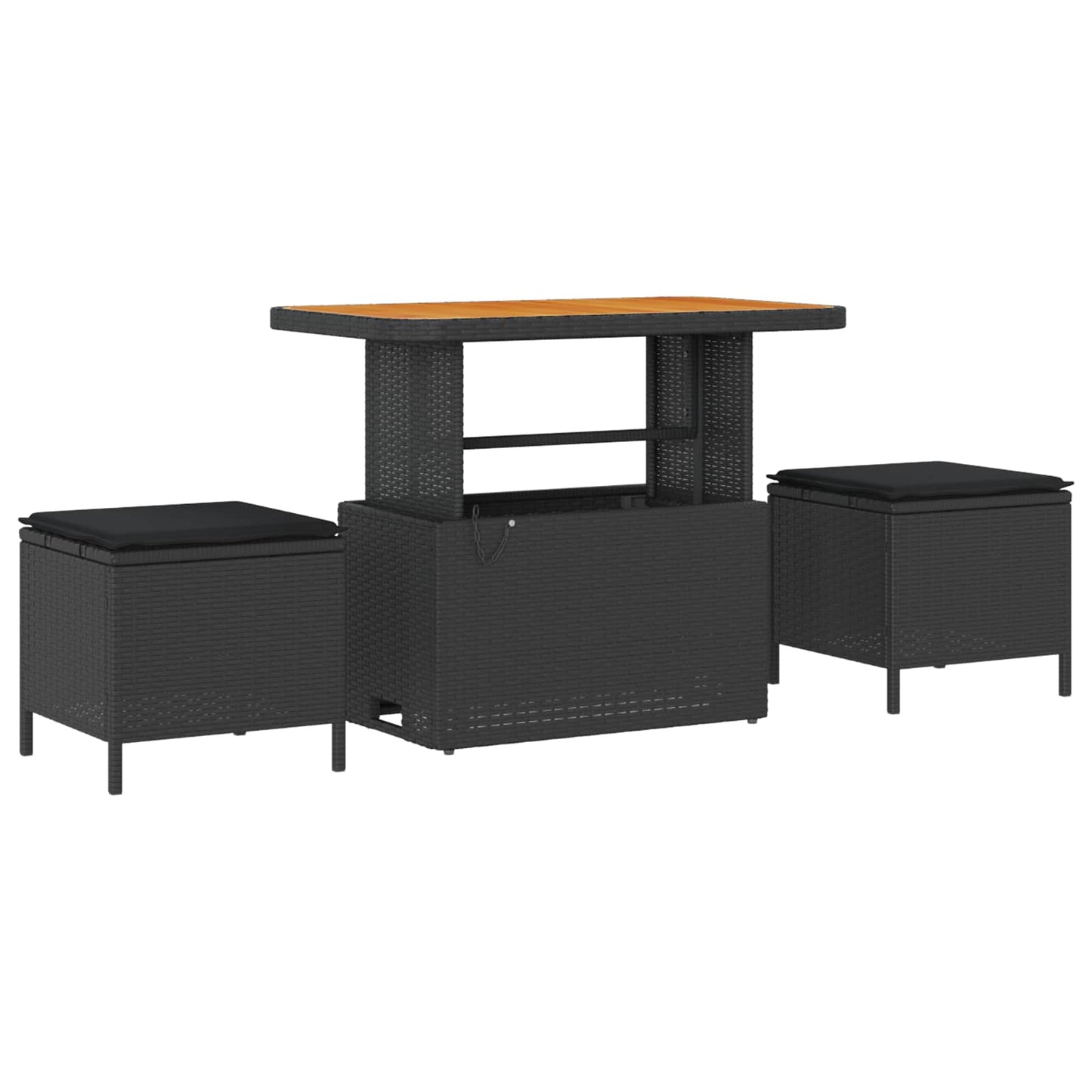 Set Divano da Giardino 9 pcs Nero polyrattan | homemem39