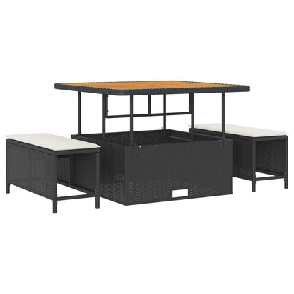 Set Divano da Giardino 8 pz Nero polyrattan | homemem39