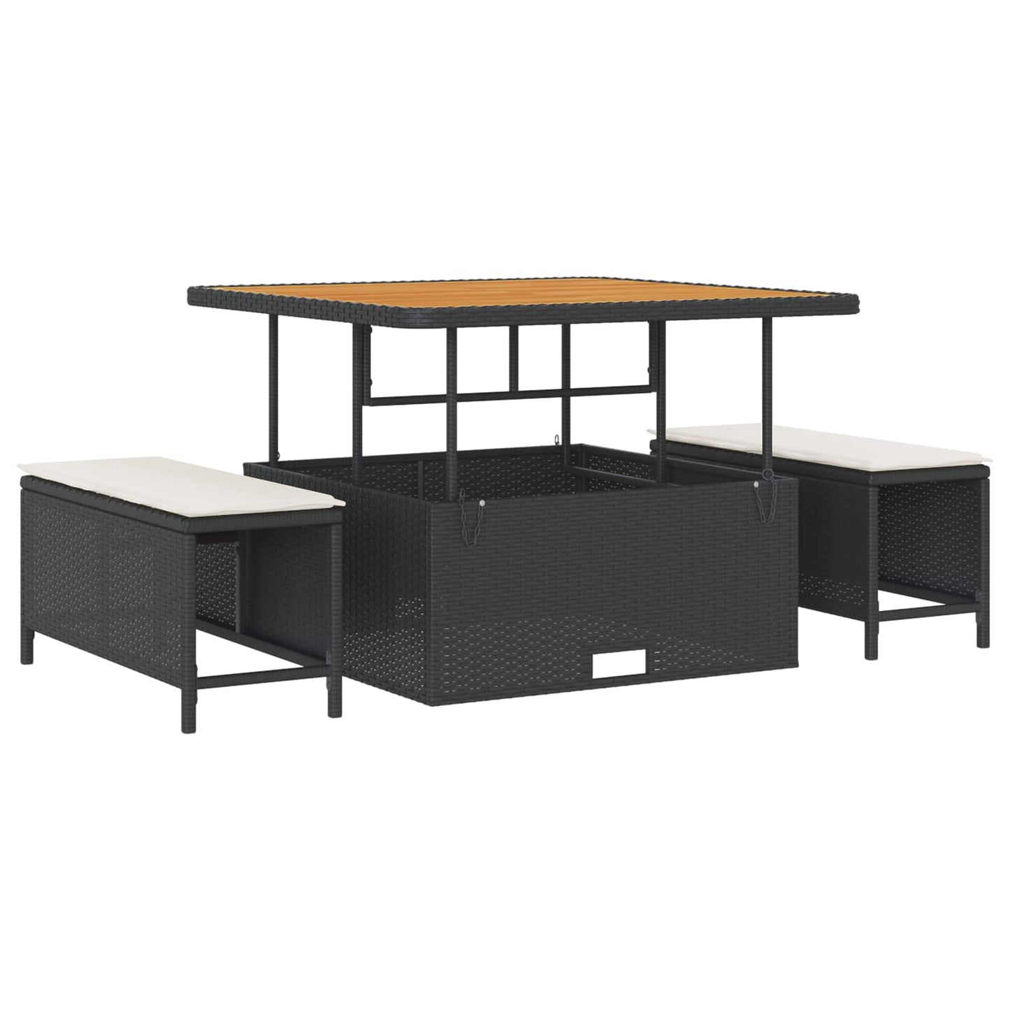Set Divano da Giardino 9 pz Nero polyrattan | homemem39