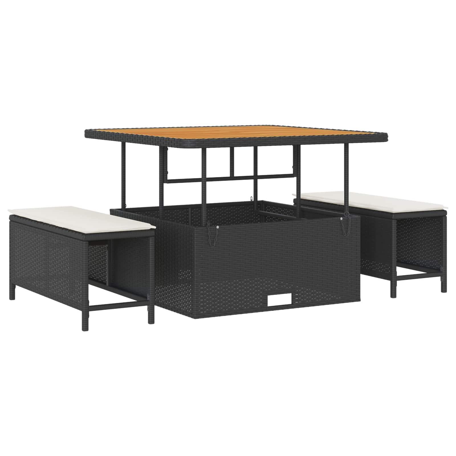 Set Divano da Giardino 9 pz Nero polyrattan | homemem39