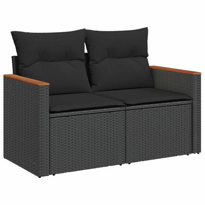 Set Divano da Giardino 12 pz Nero polyrattan | homemem39