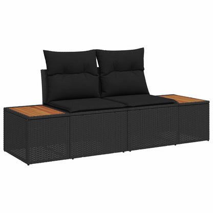 Set Divano da Giardino 13 pcs Nero polyrattan | homemem39