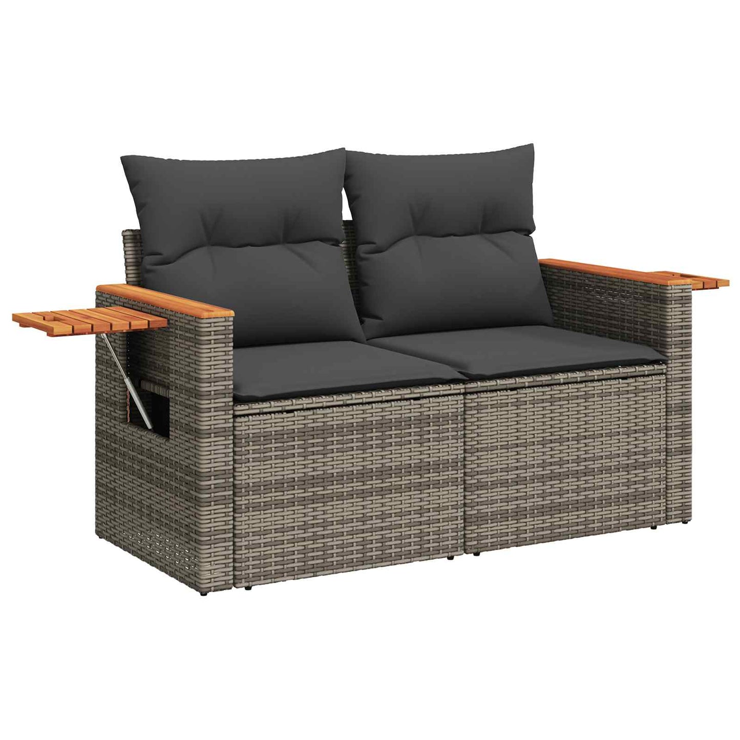 Set Divano da Giardino 8 pcs Grigio polyrattan | homemem39