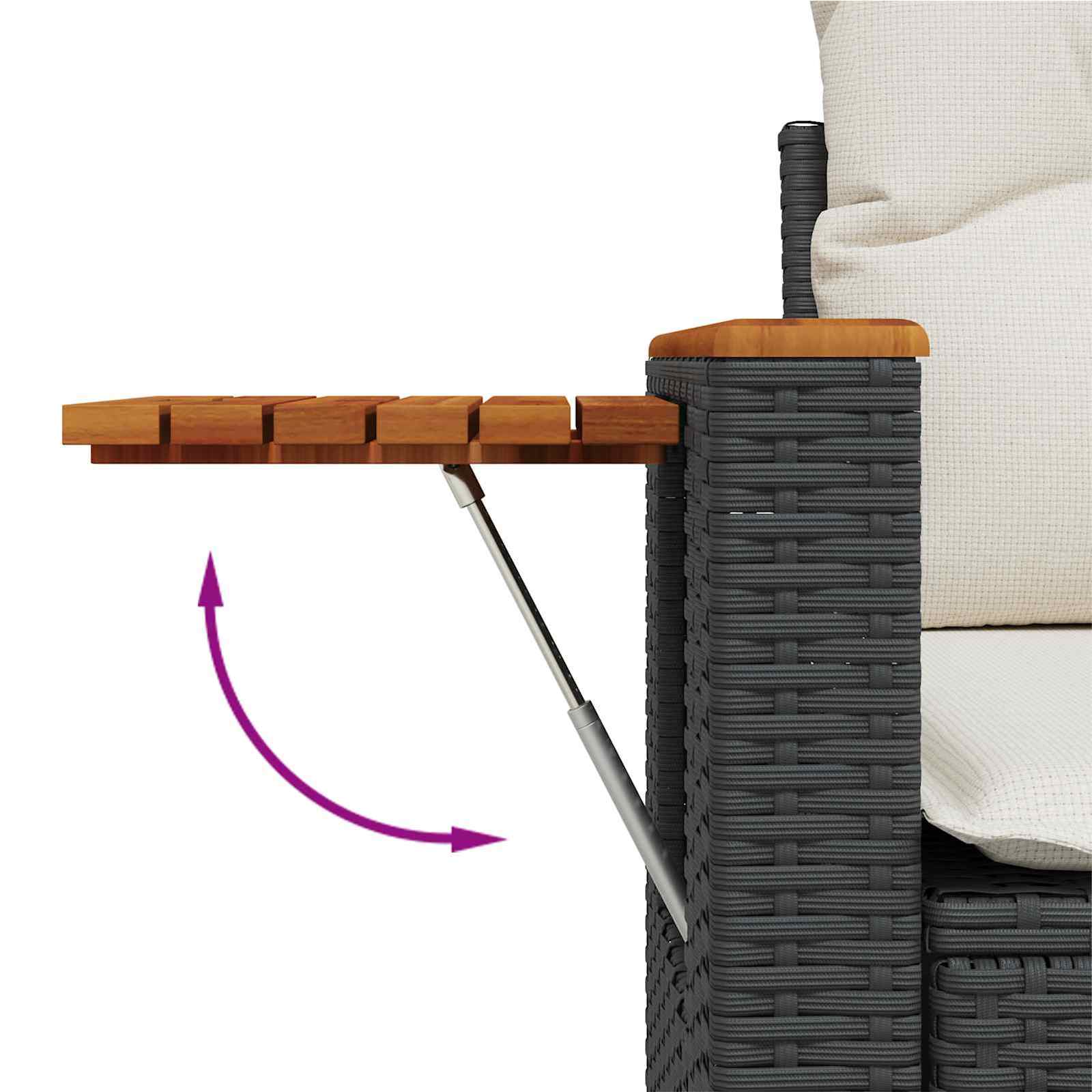 Set Divano da Giardino 8 pz Nero polyrattan | homemem39