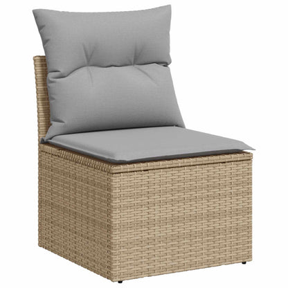Set Divano da Giardino con cuscino 8 pcs Beige e Grigio Chiaro | homemem39