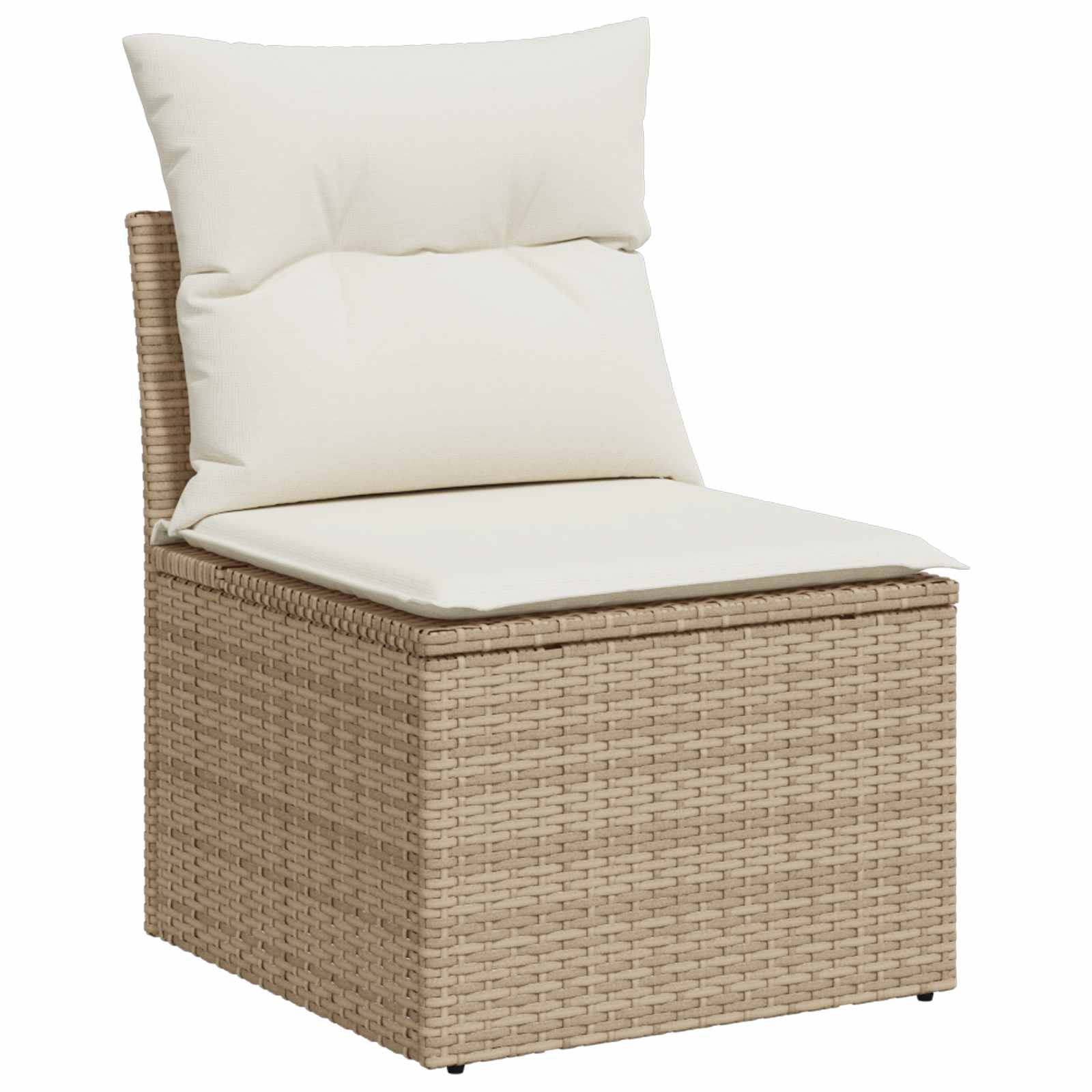 Set Divano da Giardino con cuscino 11 pcs Beige e Crema | homemem39