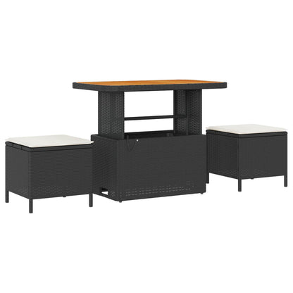 Set Divano da Giardino 10 pz 10-Numero di posti Nero e Crema | homemem39