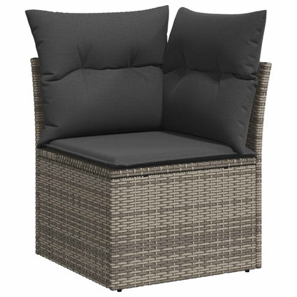 Set Divano da Giardino con cuscino 9 pcs Grigio | homemem39