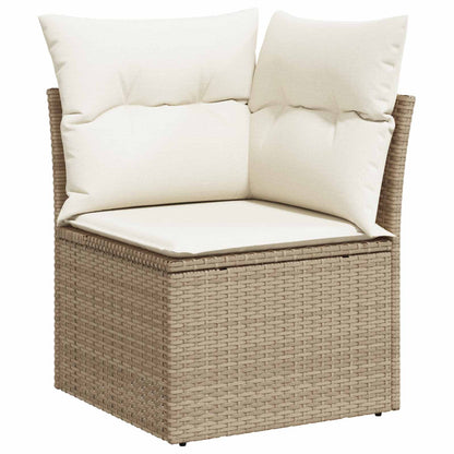 Set Divano da Giardino con cuscino 10 pcs Beige e Crema | homemem39
