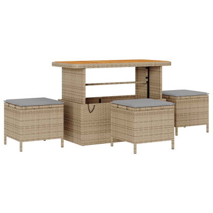 Set Divano da Giardino con cuscino 13 pcs Beige e Grigio Chiaro | homemem39