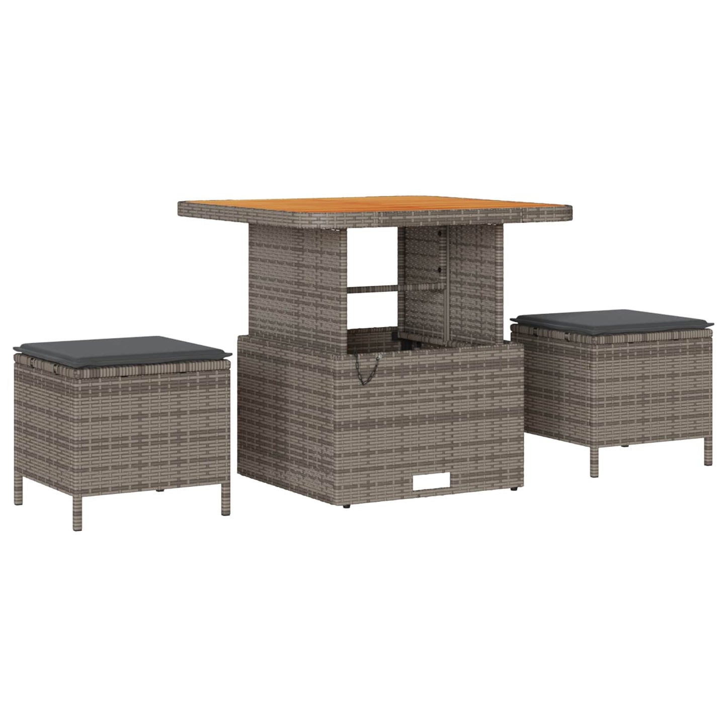 Set Divano da Giardino con cuscino 9 pcs Grigio | homemem39