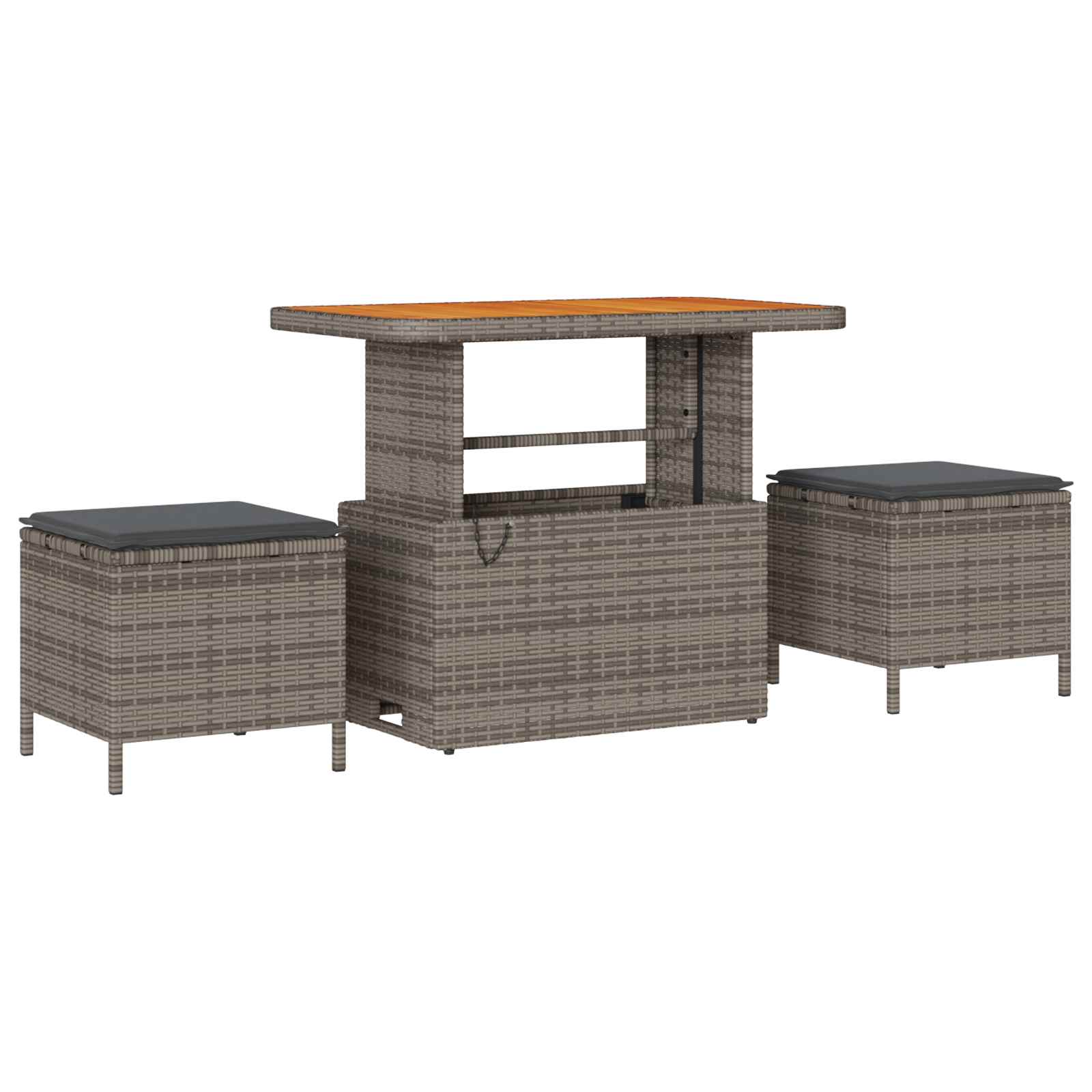Set Divano da Giardino con cuscino 9 pcs Grigio | homemem39