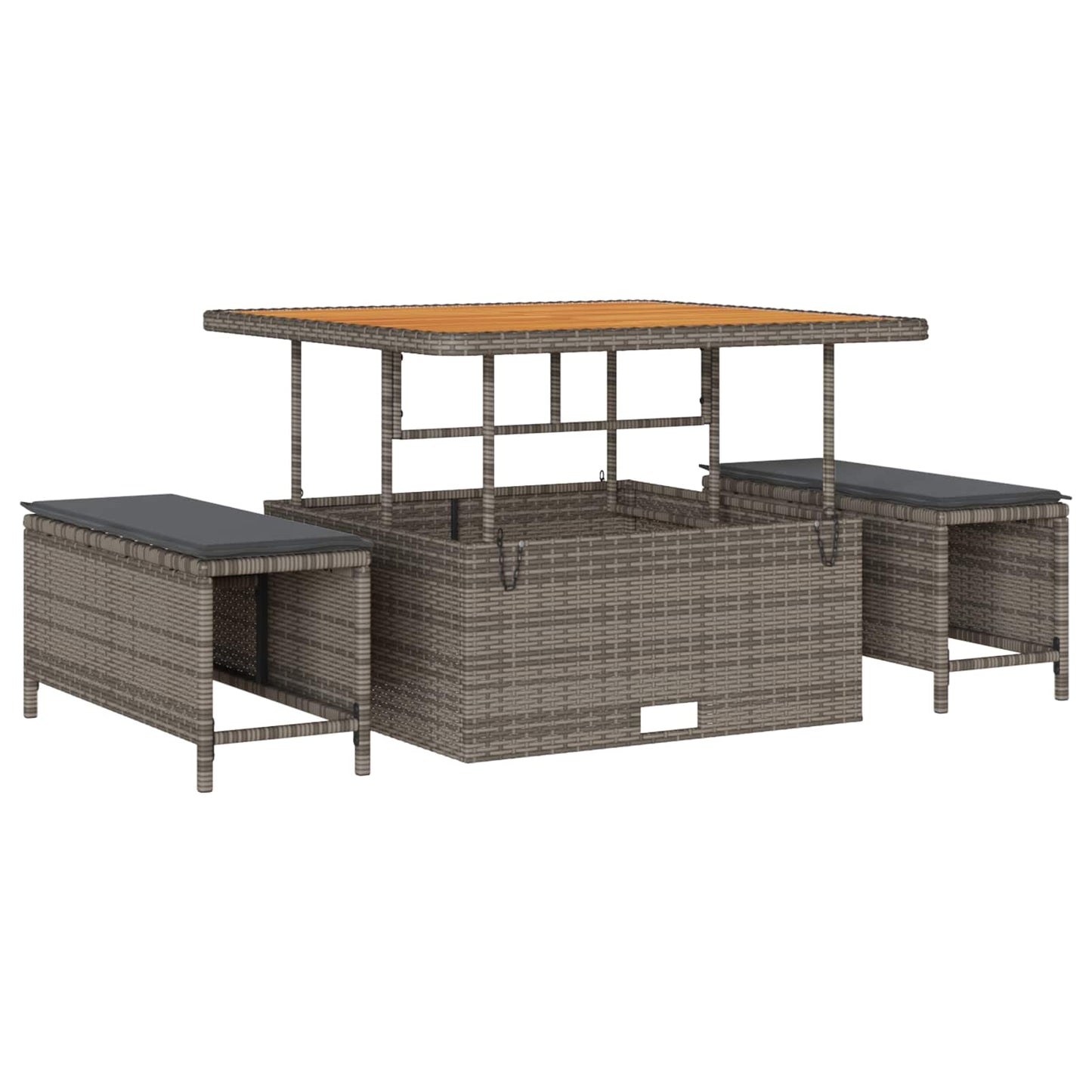 Set Divano da Giardino con cuscino 13 pcs Grigio | homemem39