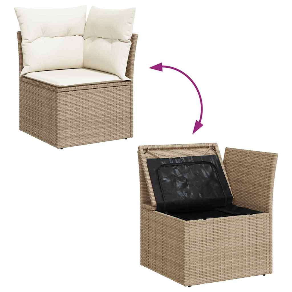 Set Divano da Giardino 8 pz 5-Numero di posti Beige e Crema | homemem39