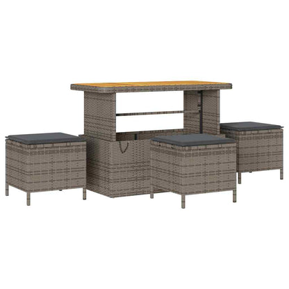 Set Divano da Giardino con cuscino 9 pcs Grigio