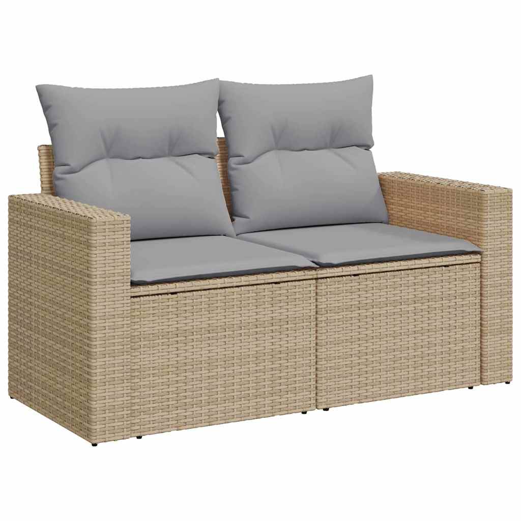 Set Divano da Giardino 13 pcs Beige e Grigio Chiaro polyrattan