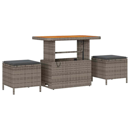 Set Divano da Giardino con cuscino 10 pcs Grigio polyrattan | homemem39