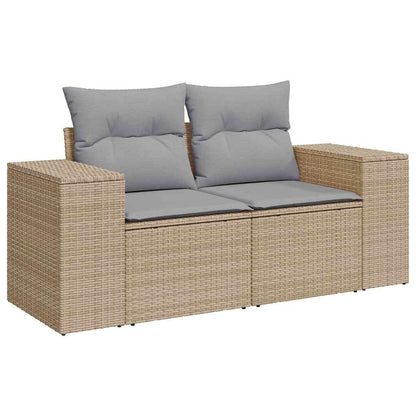 Set Divano da Giardino con cuscino 10 pcs Beige e Grigio Chiaro | homemem39
