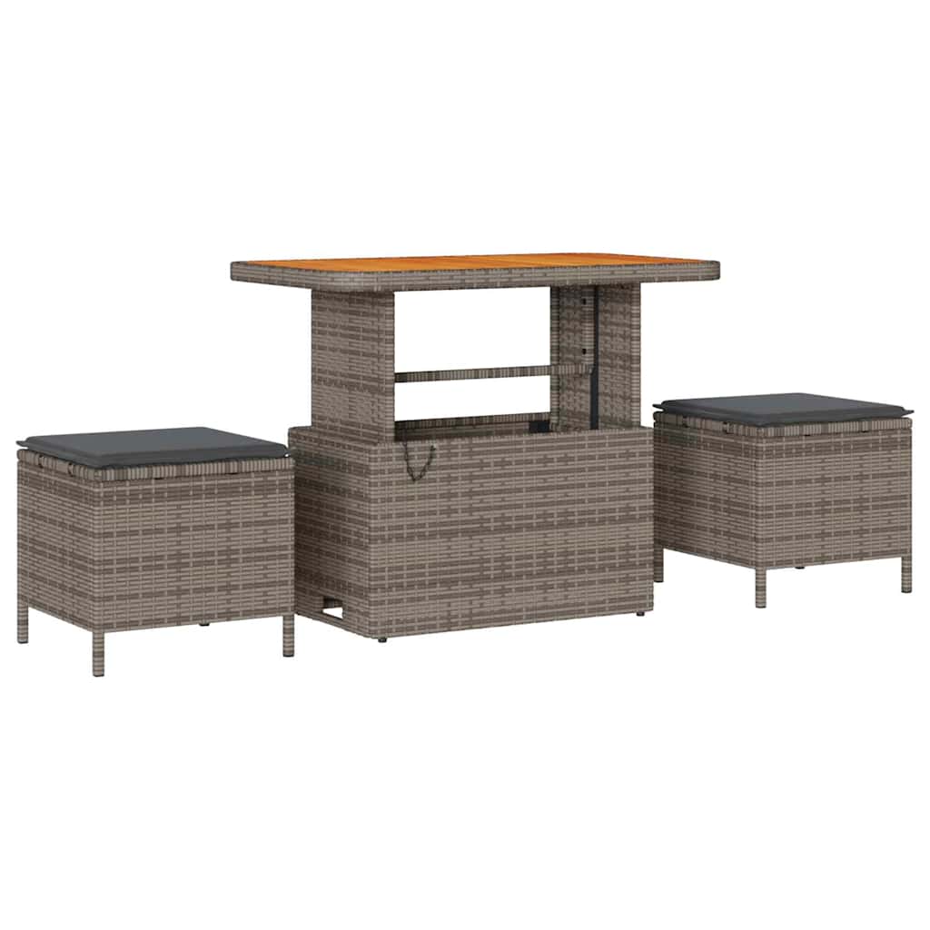Set Divano da Giardino con cuscino con cuscino 10 pcs Grigio | homemem39
