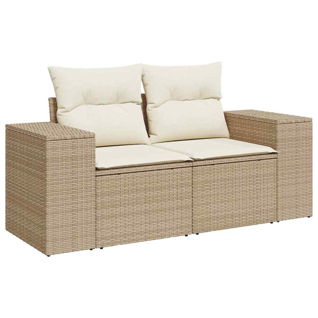Set Divano da Giardino 8 pz 7-Numero di posti Beige e Crema | homemem39