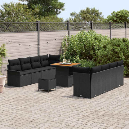 Set Divano da Giardino con cuscino Nero 80 x 80 x 71 cm | homemem39