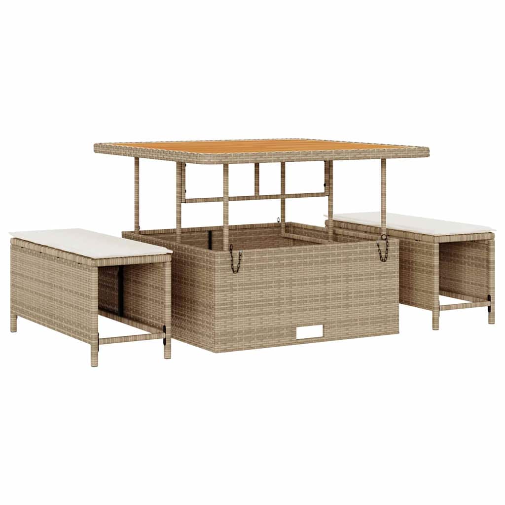 Set Divano da Giardino Beige e Crema 100 x 100 x 71 cm | homemem39